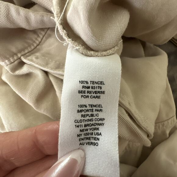 FOR THE REPUBLIC Pants Womens Large Beige Jogger Tencel Lightweight Minimalist - Picture 6 of 12